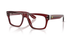 แว่นสายตา Rayban RX5459M-F714 มุมเฉียง สีแดงโปร่งใส สำหรับทุกเพศ