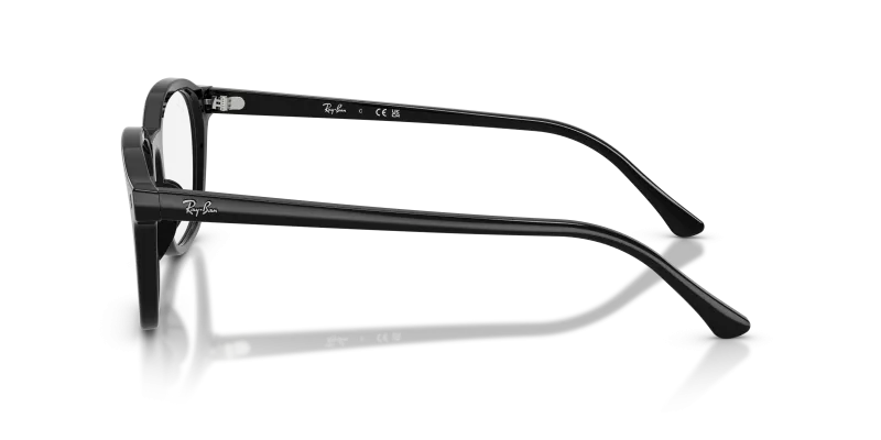 แว่นสายตา Rayban RX5460-2000 มุมข้าง ทรงสี่เหลี่ยมจัตุรัสอะซิเตทขัดเงา