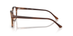 กรอบแว่นสายตา Rayban RX5460-8455 Striped Brown แว่นสายตา Rayban RX5460-8455 มุมข้าง ทรงสี่เหลี่ยมจัตุรัสลายแถบ