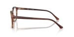 กรอบแว่นสายตา Rayban RX5460-8455 Striped Brown แว่นสายตา Rayban RX5460-8455 มุมข้าง ทรงสี่เหลี่ยมจัตุรัสลายแถบ