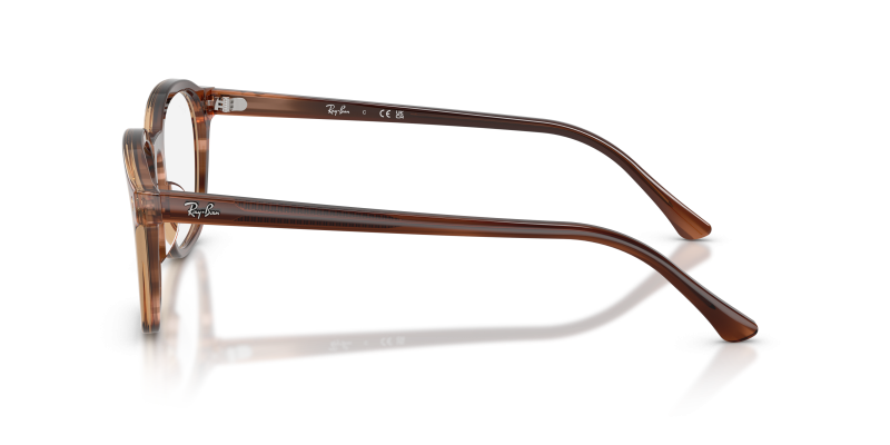 แว่นสายตา Rayban RX5460-8455 มุมข้าง ทรงสี่เหลี่ยมจัตุรัสลายแถบ