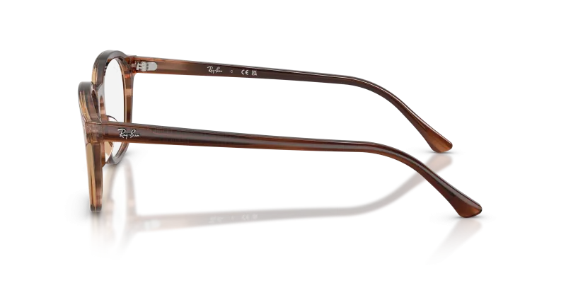 แว่นสายตา Rayban RX5460-8455 มุมข้าง ทรงสี่เหลี่ยมจัตุรัสลายแถบ