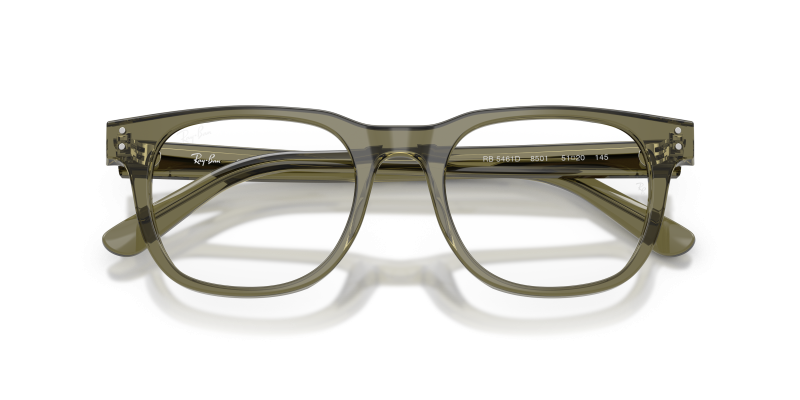 Rayban RX5461D 8501 close-up สีเขียวโปร่งใส