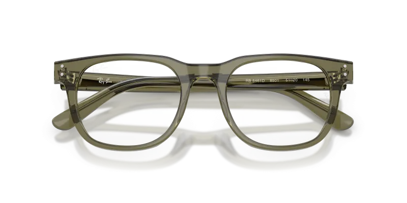 Rayban RX5461D 8501 close-up สีเขียวโปร่งใส