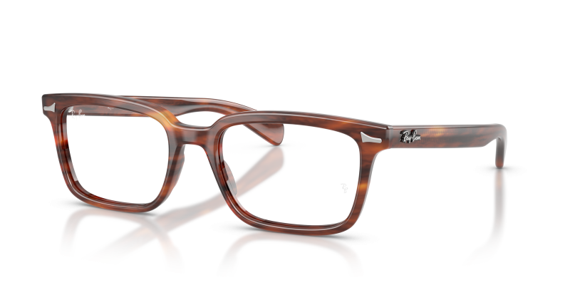 กรอบแว่นสายตา Rayban Brunel RX5534F-2144 Striped Havana Rayban RX5534F 2144 แว่นสายตาลายแถบฮาวานา ทั้งสองเพศ