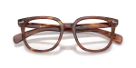 กรอบแว่นสายตา Rayban Brunel II RX5535F-2144 Striped Havana Rayban RX5535F 2144 close-up ด้านหน้า
