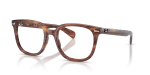 กรอบแว่นสายตา Rayban Brunel II RX5535F-2144 Striped Havana Rayban RX5535F 2144 แว่นสายตาลายแถบฮาวานา ทั้งสองเพศ