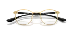 กรอบแว่นสายตา Rayban RX6355-2500 Gold Rayban RX6355 2500 close-up ด้านหน้า