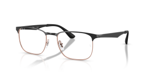 แว่นสายตา Rayban RX6363 3229 สีดำตัดทองแดง ทั้งสองเพศ