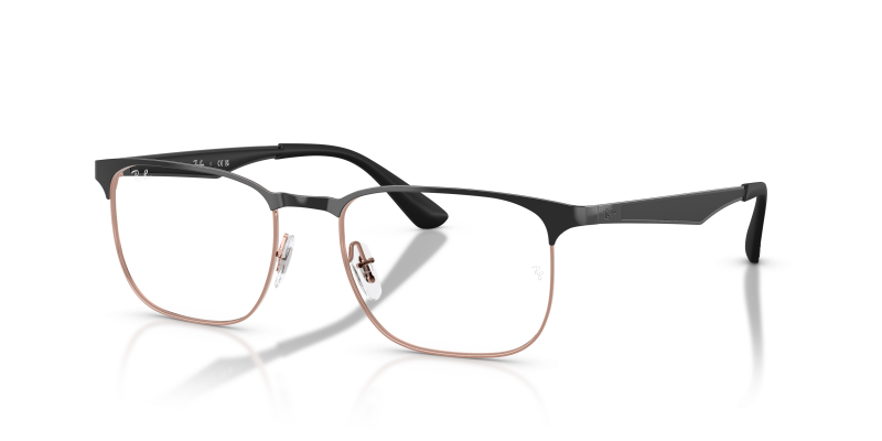 แว่นสายตา Rayban RX6363 3229 สีดำตัดทองแดง ทั้งสองเพศ