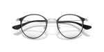 กรอบแว่นสายตา Rayban RX6378F-2861 Black on Silver Rayban RX6378F 2861 close-up ด้านหน้า