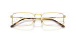 กรอบแว่นสายตา Rayban RX6557-2500 Gold Rayban RX6557 2500 close-up ด้านหน้า