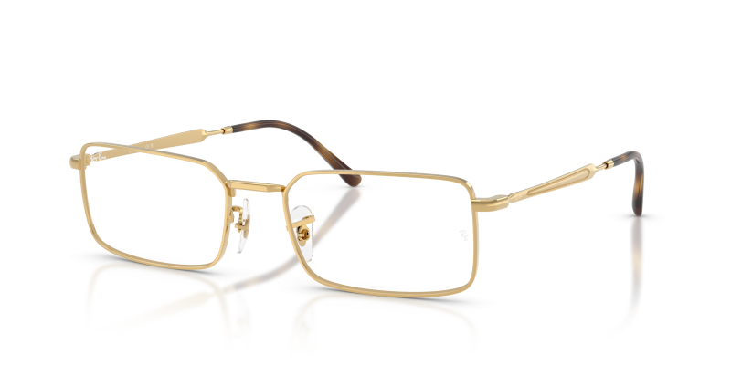 กรอบแว่นสายตา Rayban RX6557-2500 Gold Rayban RX6557 2500 แว่นสายตาสีทอง ทั้งสองเพศ