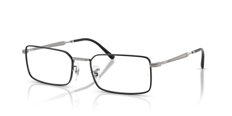 กรอบแว่นสายตา Rayban RX6557-3179 Black on Gunmetal Rayban RX6557 3179 แว่นสายตาสีดำพื้นกันเมทัล ทั้งสองเพศ