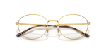 กรอบแว่นสายตา Rayban RX6558-2500 Gold Rayban RX6558 2500 close-up ด้านหน้า