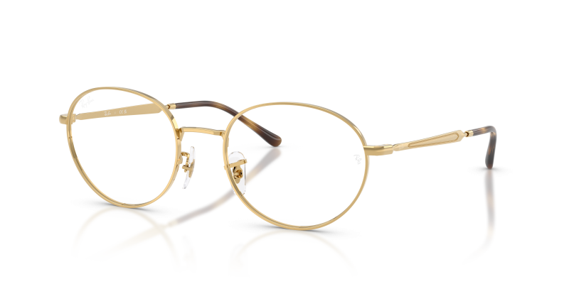 กรอบแว่นสายตา Rayban RX6558-2500 Gold Rayban RX6558 2500 แว่นสายตาสีทอง ทั้งสองเพศ