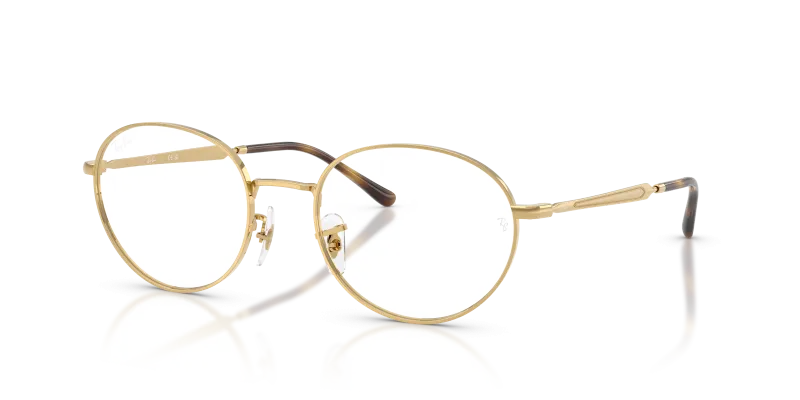 กรอบแว่นสายตา Rayban RX6558-2500 Gold Rayban RX6558 2500 แว่นสายตาสีทอง ทั้งสองเพศ