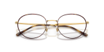 กรอบแว่นสายตา Rayban RX6558-3177 Havana on Gold Rayban RX6558 3177 close-up ด้านหน้า