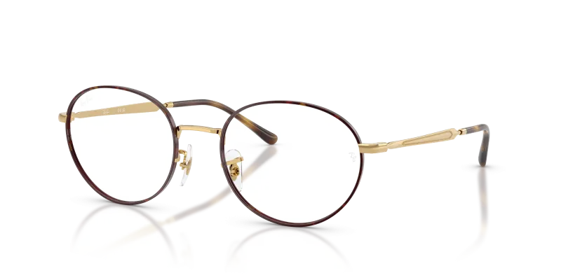 กรอบแว่นสายตา Rayban RX6558-3177 Havana on Gold Rayban RX6558 3177 แว่นสายตาลายฮาวานาพื้นทอง ทั้งสองเพศ