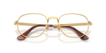 กรอบแว่นสายตา Rayban Hexagonal Max RX6559-2500 Gold Rayban RX6559 2500 close-up ด้านหน้า