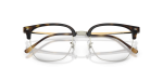 กรอบแว่นสายตา Rayban New Clubmaster RX7216F-8542 Havana on Silver Rayban RX7216F 8542 close-up ด้านหน้า