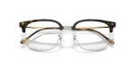 กรอบแว่นสายตา Rayban New Clubmaster RX7216F-8542 Havana on Silver Rayban RX7216F 8542 close-up ด้านหน้า