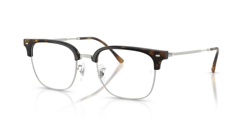 กรอบแว่นสายตา Rayban New Clubmaster RX7216F-8542 Havana on Silver แว่นสายตา Rayban RX7216F 8542 ลายฮาวาน่าบนสีเงิน ทั้งสองเพศ