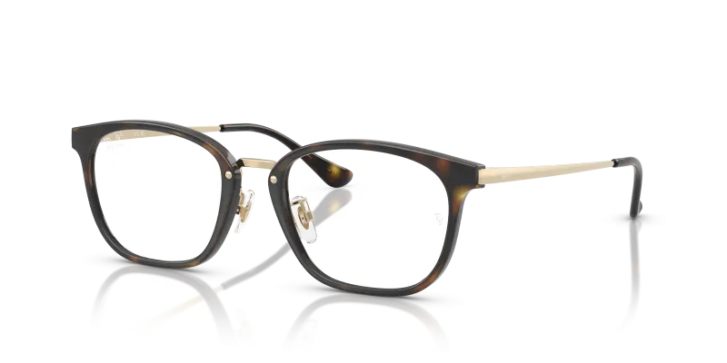 กรอบแว่นสายตา Rayban RX7247D-8472 Havana On Pale Gold Rayban RX7247D 8472 แว่นสายตาฮาวานาทองอ่อน ยูนิเซ็กซ์