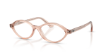 กรอบแว่นสายตา Rayban Romy RX7265-8544 Transparent Pink แว่นสายตา Rayban RX7265-8544 มุมเฉียง สีชมพูโปร่งใส สำหรับทุกเพศ
