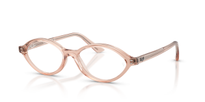แว่นสายตา Rayban RX7265-8544 มุมเฉียง สีชมพูโปร่งใส สำหรับทุกเพศ