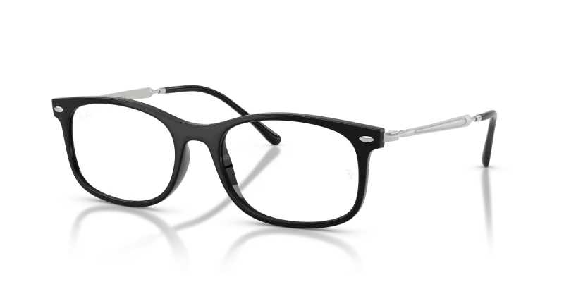 กรอบแว่นสายตา Rayban RX7274-2000 Black แว่นสายตา Rayban RX7274-2000 มุมเฉียง สีดำ สำหรับทุกเพศ