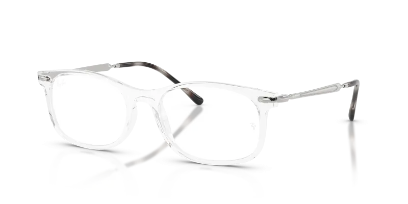 กรอบแว่นสายตา Rayban RX7274-2001 Transparent แว่นสายตา Rayban RX7274-2001 มุมเฉียง สีโปร่งใส สำหรับทุกเพศ
