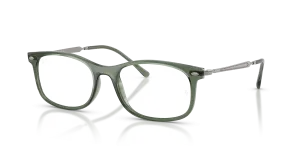 แว่นสายตา Rayban RX7274-6751 มุมเฉียง สีเขียวโปร่งใส สำหรับทุกเพศ