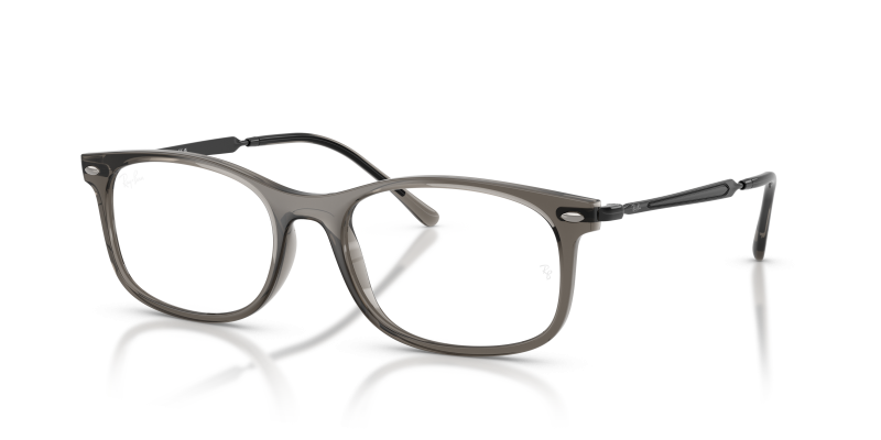แว่นสายตา Rayban RX7274-8463 มุมเฉียง สีเทาโปร่งใส สำหรับทุกเพศ