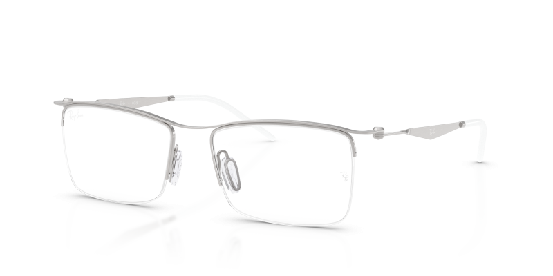 กรอบแว่นสายตา Rayban RX7554-3216 Silver แว่นสายตา Rayban RX7554-3216 มุมเฉียง สีเงิน สำหรับทุกเพศ