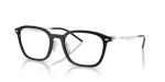 กรอบแว่นสายตา Rayban RX7555-2000 Black Rayban RX7555 2000 แว่นสายตาสีดำขาเงิน ทั้งสองเพศ