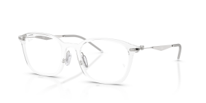 Rayban RX7555 2001 แว่นสายตาโปร่งใสขาเงิน ทั้งสองเพศ