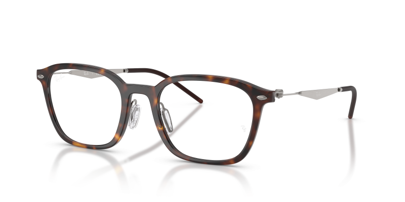 กรอบแว่นสายตา Rayban RX7555-2012 Havana Rayban RX7555 2012 แว่นสายตาลายฮาวานาขากันเมทัล ทั้งสองเพศ
