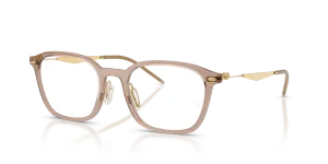 Rayban RX7555 8471 แว่นสายตาสีเบจโปร่งใสขาทอง ทั้งสองเพศ