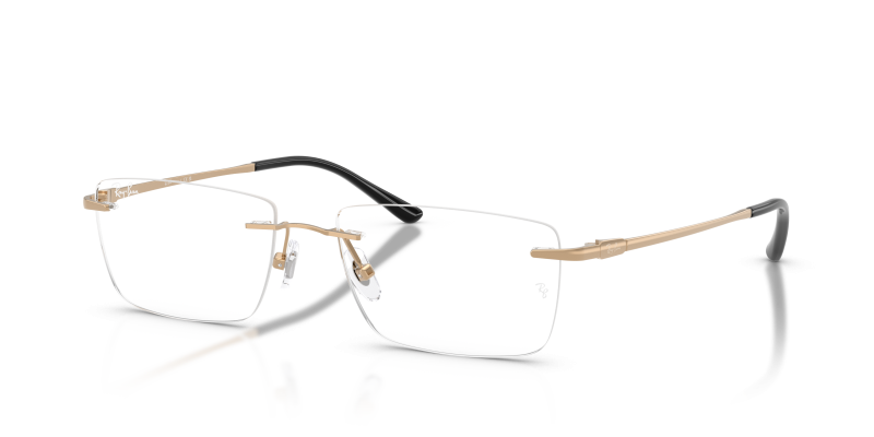กรอบแว่นสายตา Rayban RX8781D-1248 Rose Gold แว่นสายตา Rayban RX8781D 1248 สีทองกุหลาบ ทั้งสองเพศ