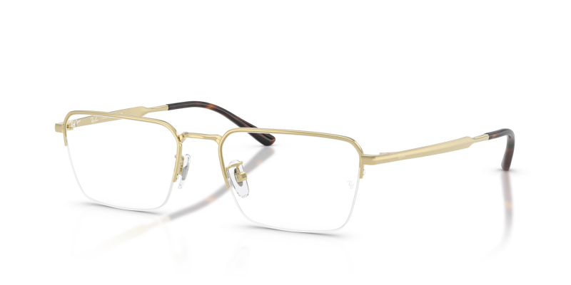 กรอบแว่นสายตา Rayban RX8785D-1251 Pale Gold แว่นสายตา Rayban RX8785D-1251 มุมเฉียง สีทองอ่อน สำหรับผู้ชาย
