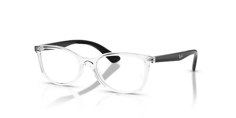 กรอบแว่นสายตา Rayban RY1586-3541 Transparent แว่นสายตา Rayban RY1586-3541 มุมเฉียง สีโปร่งใส สำหรับเด็กทุกเพศ
