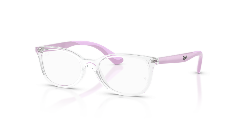 แว่นสายตา Rayban RY1586-3979 มุมเฉียง สีโปร่งใส สำหรับเด็กทุกเพศ