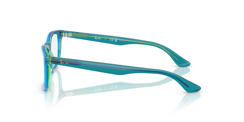 แว่นสายตา Rayban RY1642F-3996 3996 มุมข้าง ทรงหมอนอะซิเตทโปร่งใสสำหรับเด็ก