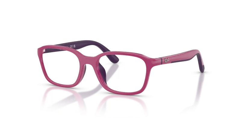 กรอบแว่นสายตา Rayban RY1906-3933 Fuchsia & Rubber Violet Rayban RY1906 3933 แว่นสายตาสีชมพูฟูเชีย สำหรับเด็ก