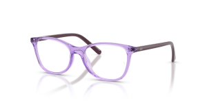 แว่นสายตา Rayban RY1907F-7515 มุมเฉียง สีม่วงโปร่งใส สำหรับเด็กทุกเพศ