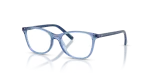แว่นสายตา Rayban RY1907F-7542 มุมเฉียง สีฟ้าอ่อนโปร่งใส สำหรับเด็กทุกเพศ
