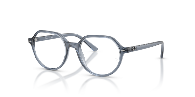 แว่นสายตา Rayban RY9095V-7548 มุมเฉียง สีน้ำเงินโปร่งใส สำหรับเด็กทุกเพศ