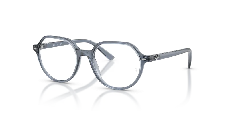 แว่นสายตา Rayban RY9095V-7548 มุมเฉียง สีน้ำเงินโปร่งใส สำหรับเด็กทุกเพศ