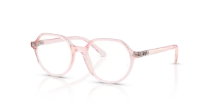แว่นสายตา Rayban RY9095V-7547 มุมเฉียง สีชมพูโปร่งใส สำหรับเด็กทุกเพศ